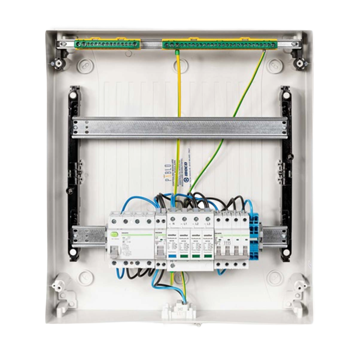 Coffret de Protection AC 9 Kw Triphasé avec Place pour Passerelle + Prise de courant