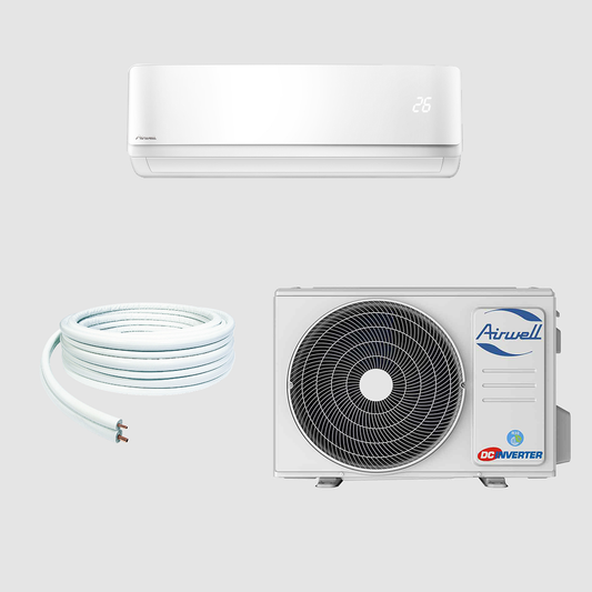 Kit Monosplit Blanc Airwell Harmonia 2,64 / 2,92 Kw (Unité Extérieure + Intérieure Blanc) + Liaison Frigorifique