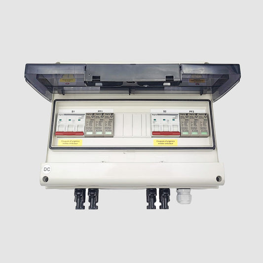 Coffret DC 1 String Tracker 1 + 1 String Tracker 2 - Sectionneur 25A - 1000VDC