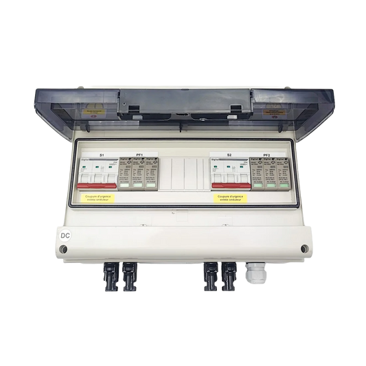 Coffret DC 1 String Tracker 1 + 1 String Tracker 2 - Sectionneur 25A - 1000VDC