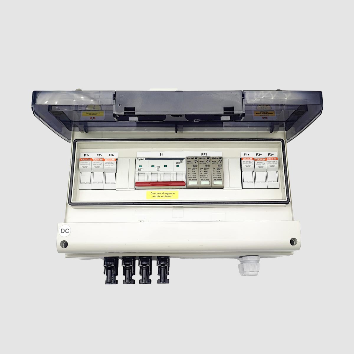 Coffret DC 3 Strings - Protection Fusilble 8A - Sectionneur 40A - 1000VDC