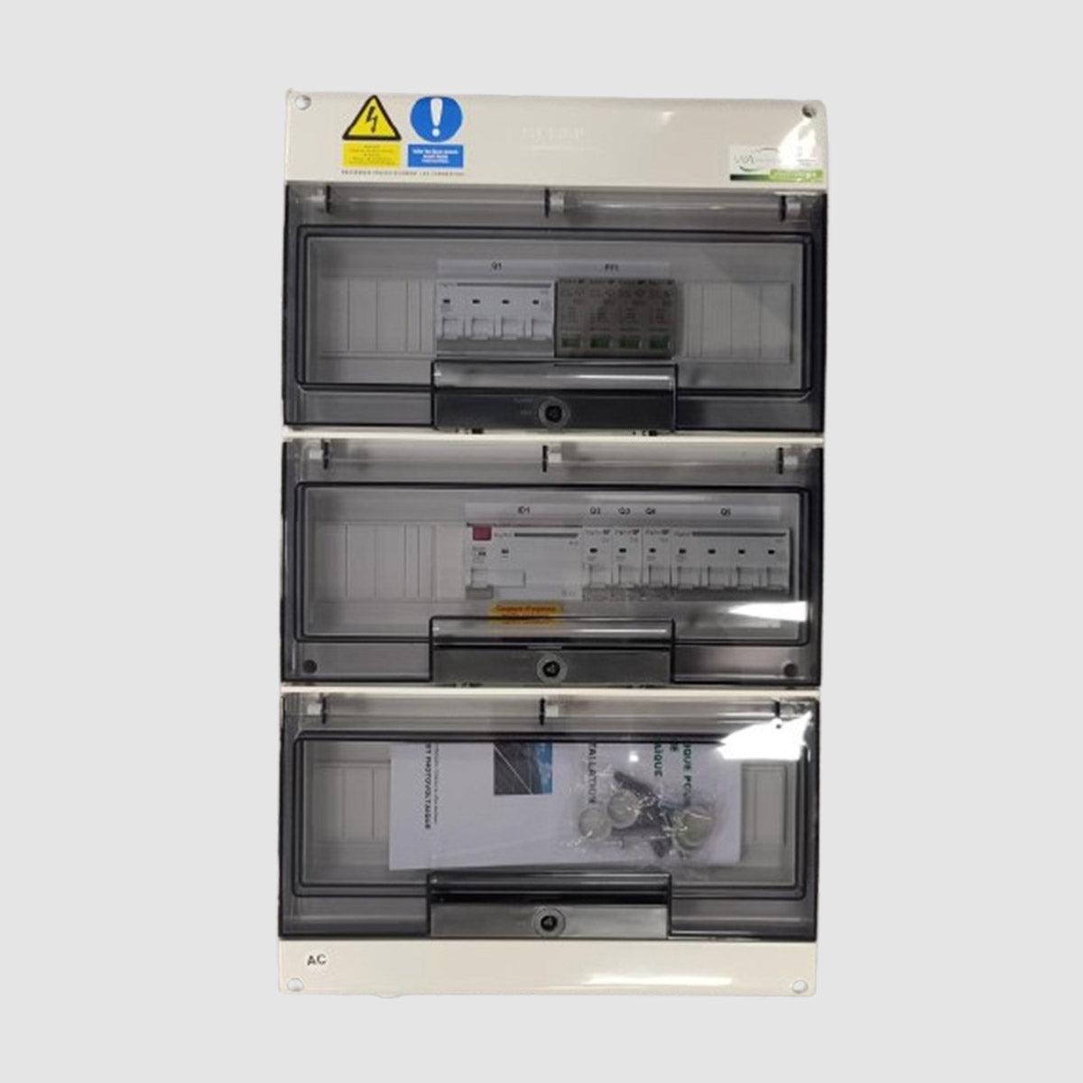 Coffret de Protection AC 9 Kw Triphasé (3 onduleur monophasé) - WA - (Avec emplacement passerelle) copie