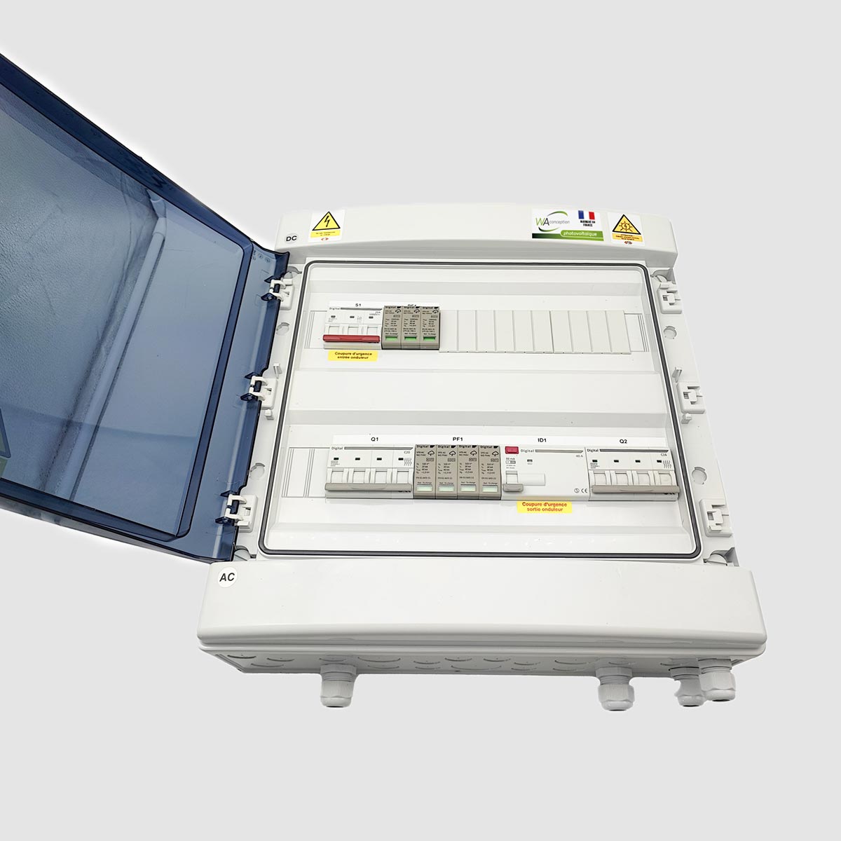 Coffret de Protection PV Duo AC-DC - 9Kw Triphasé - 1 String - WA
