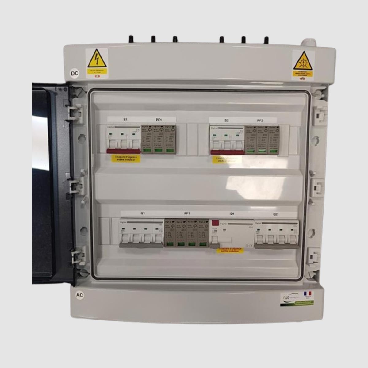 Coffret de Protection PV Duo AC-DC - 9Kw Triphasé - 2 Strings 1MPPT + 1 String 2MPPT - WA