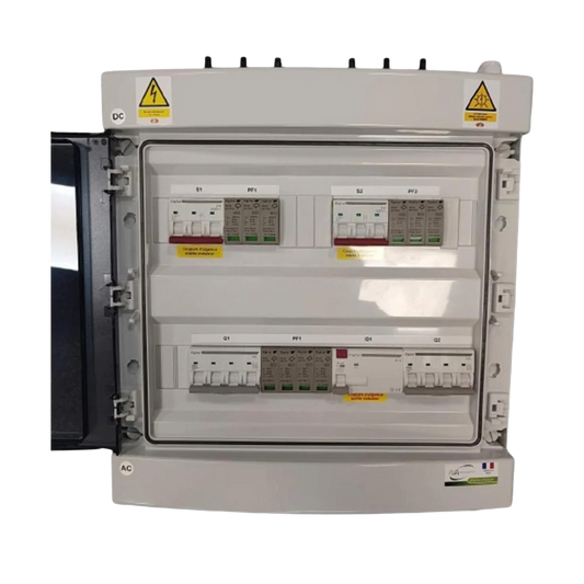 Coffret de Protection PV Duo AC-DC - 9Kw Triphasé - 2 Strings 1MPPT + 1 String 2MPPT - WA