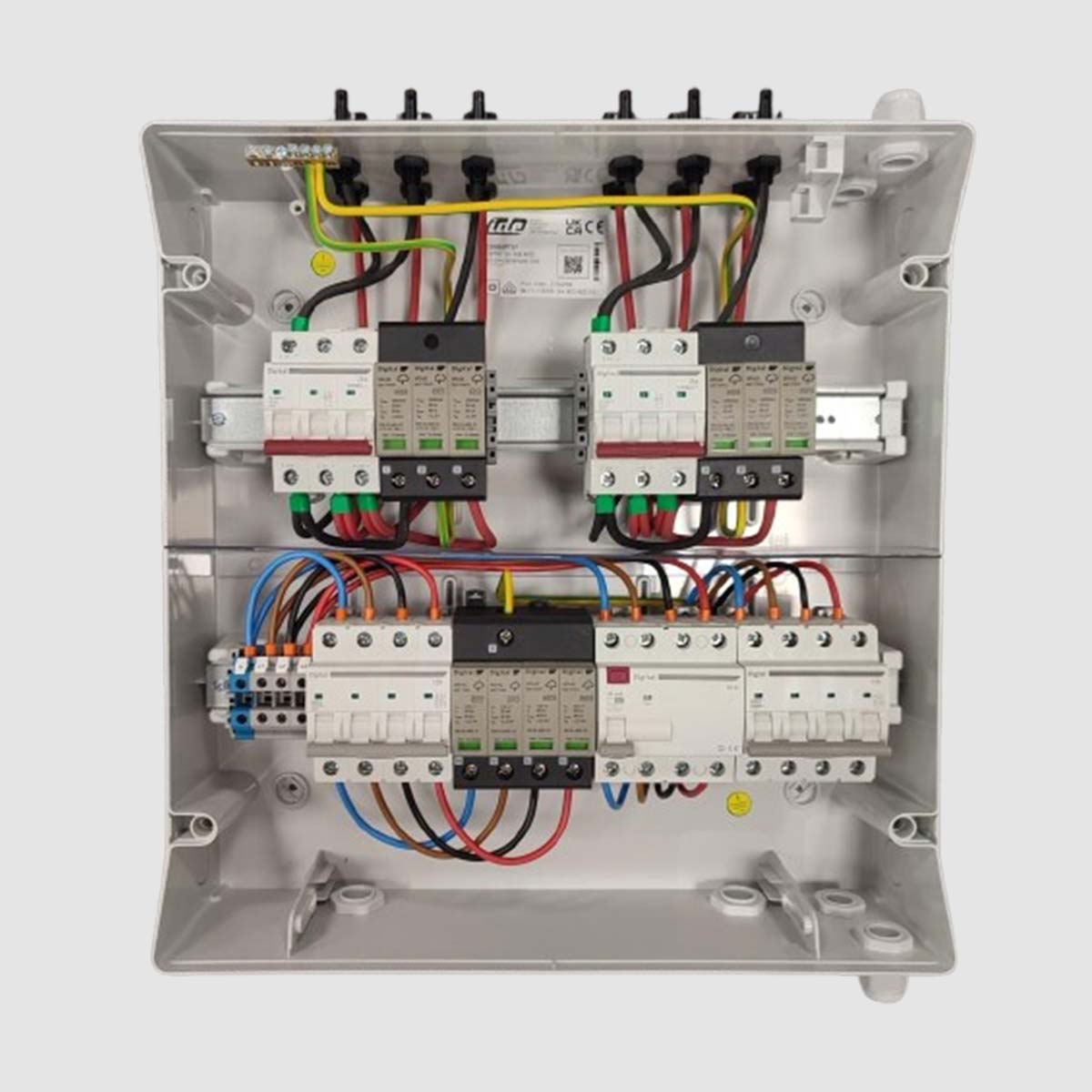 Coffret de Protection PV Duo AC-DC - 9Kw Triphasé - 2 Strings 2MPPT + 2 Strings 1MPPT - WA