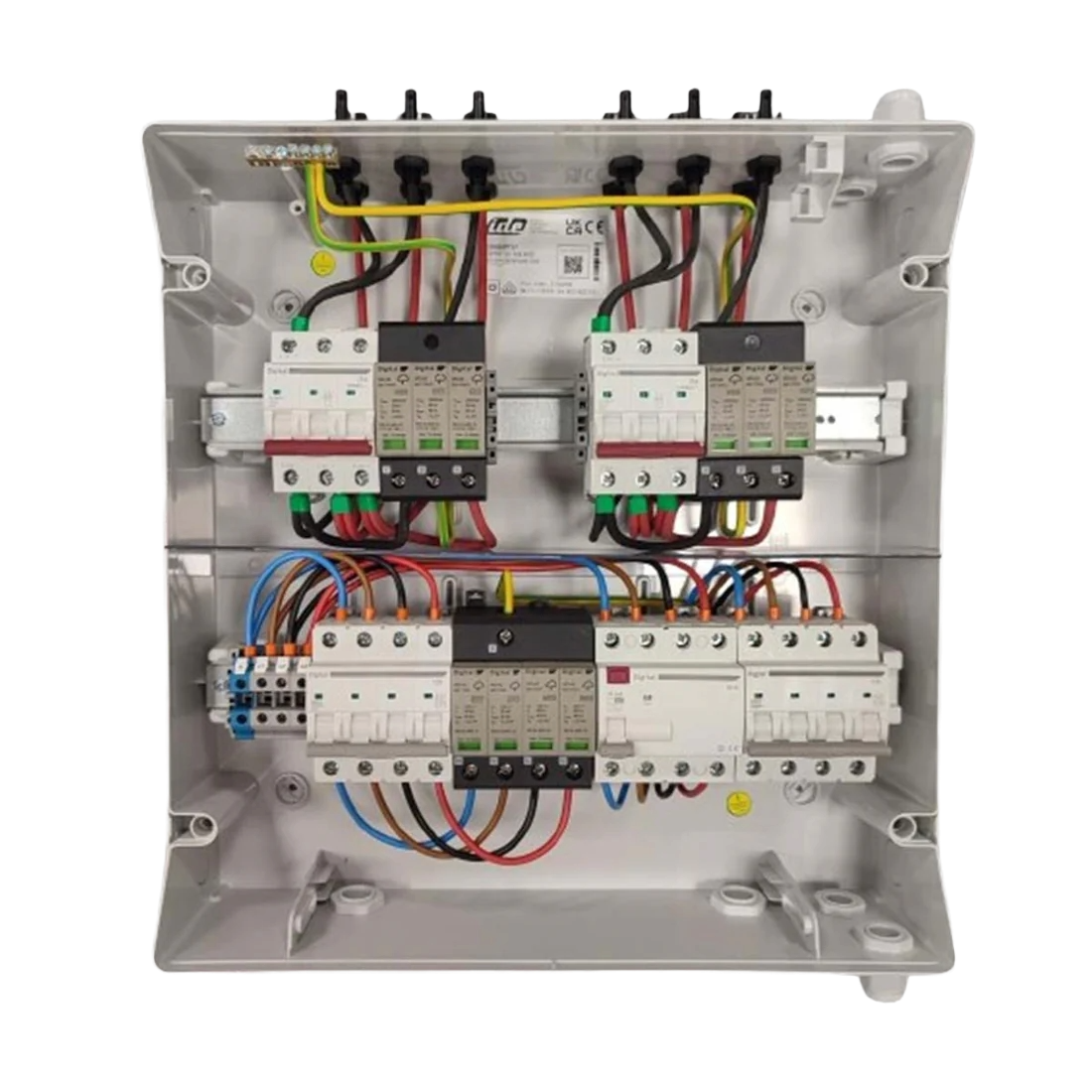 Coffret de Protection PV Duo AC-DC - 9Kw Triphasé - 2 Strings 2MPPT + 2 Strings 1MPPT - WA