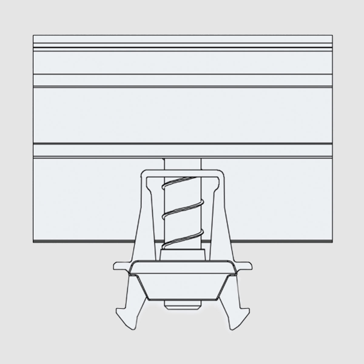 K2 Bride de fin pour fixation Panneaux One End Black