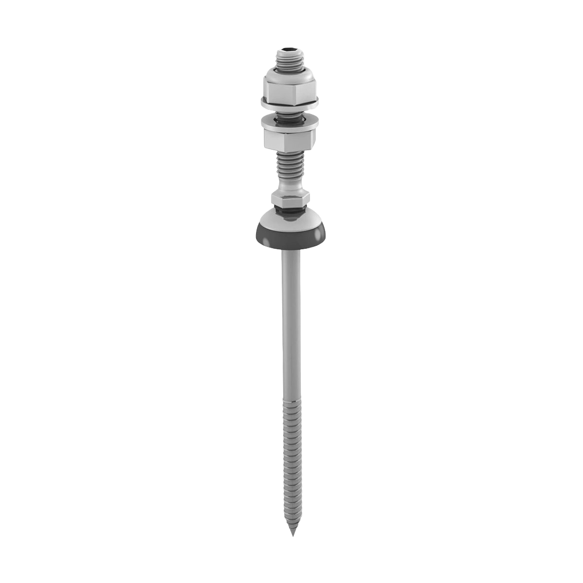 K2 Pattes / Vis double filetage pour Fibro Ciment structure Bois - M10 X 250 Bois