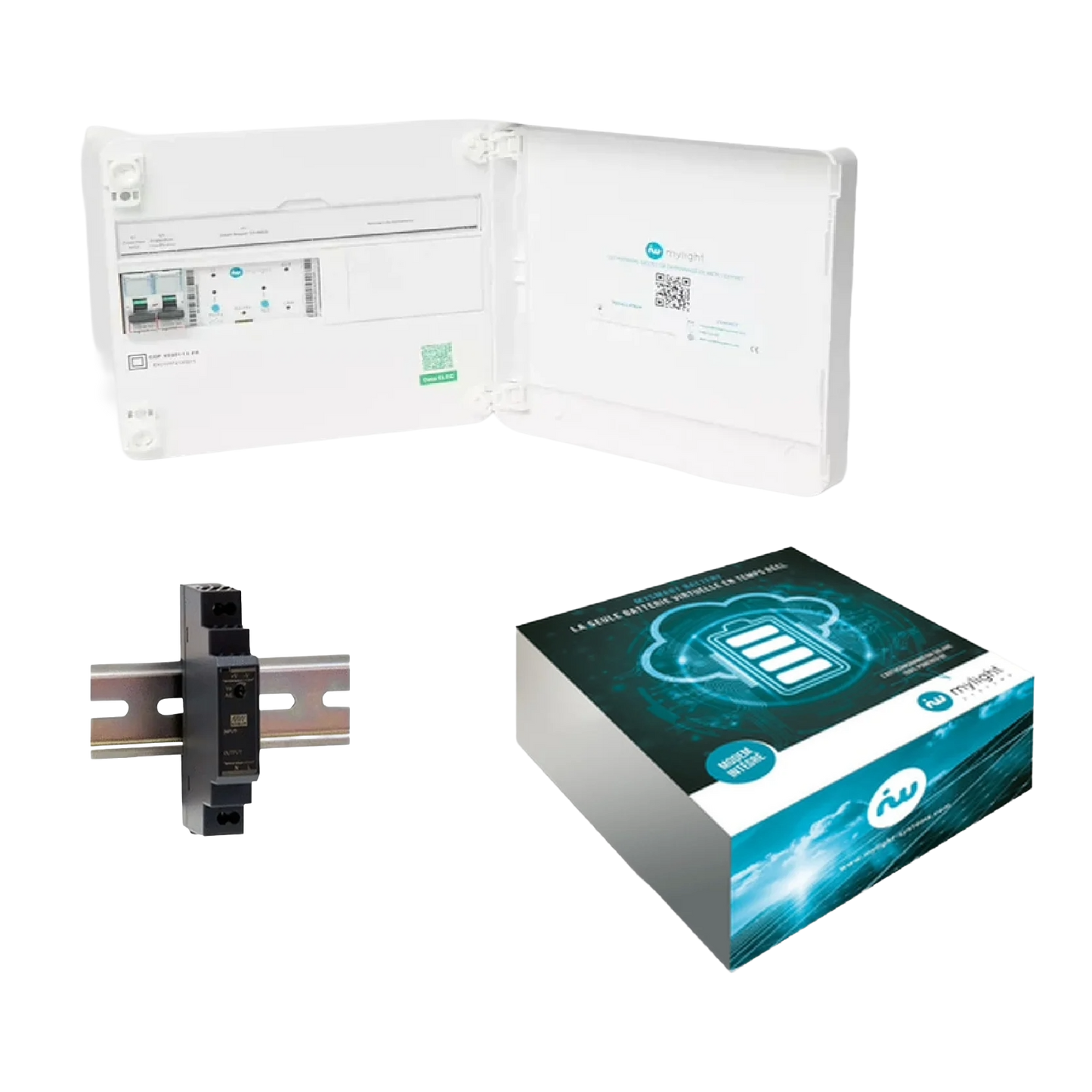 Kit Monophasé Batterie Virtuelle MyLight X (sans protections PV) Pour Tous Types d'installations Photovoltaïques Monophasées - Installation et Parametrage par un de nos partenaires agréés Inclus
