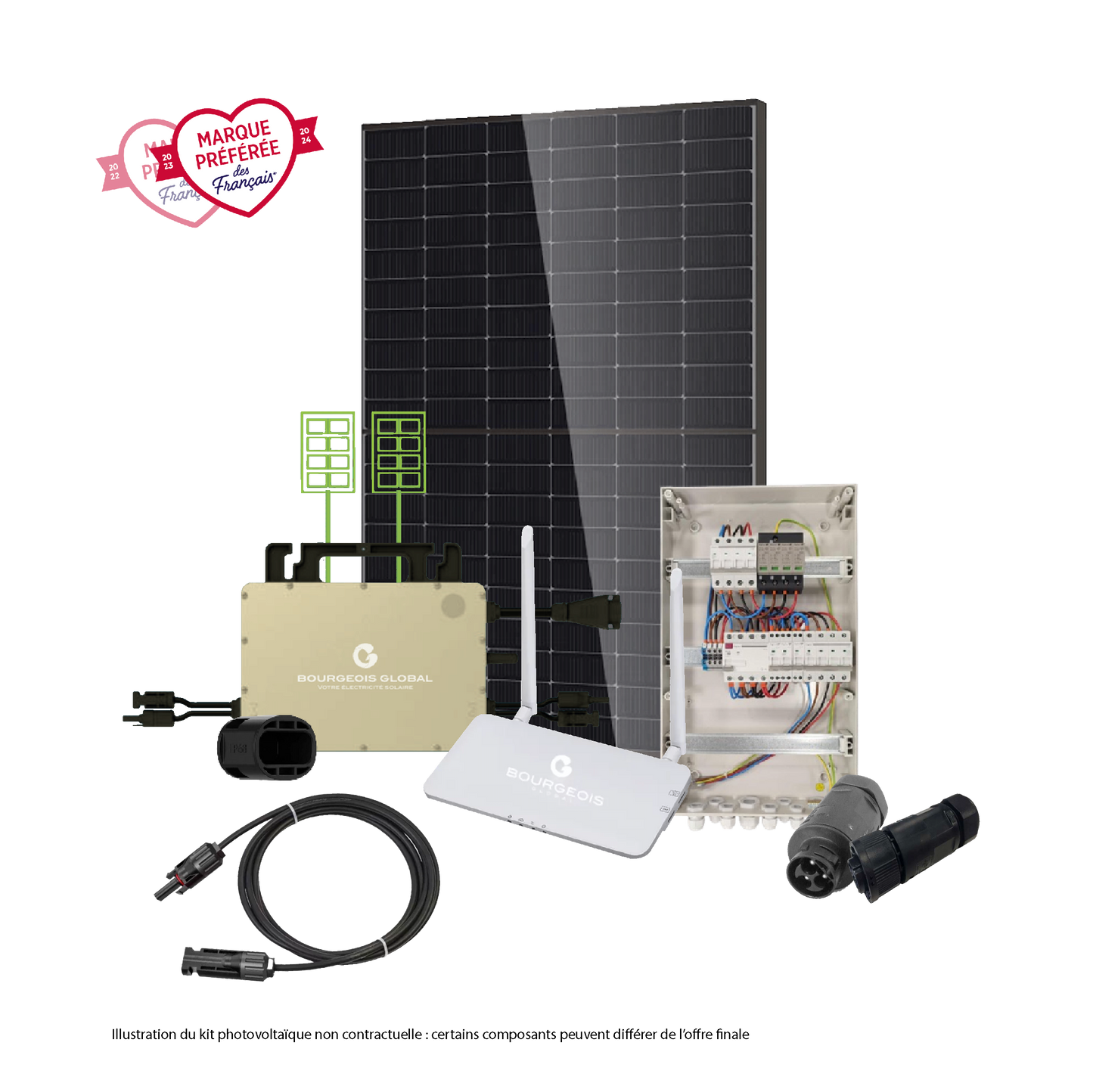 Kit Monophasé Photovoltaïque Bourgeois Global - Elu Marque préféré des Français 2023 et 2024