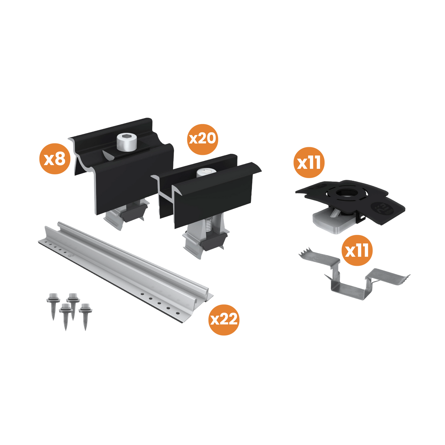 Kit Structure K2S - Bac Acier - Pour Panneaux Photovoltaïques