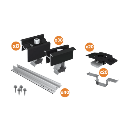 Kit Structure K2S - Bac Acier - Pour Panneaux Photovoltaïques