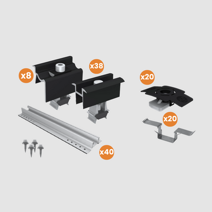 Kit Structure K2S - Bac Acier - Pour Panneaux Photovoltaïques