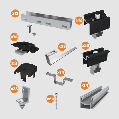 Kit Structure K2S - Toiture Ardoise - Pour Panneaux Photovoltaïques