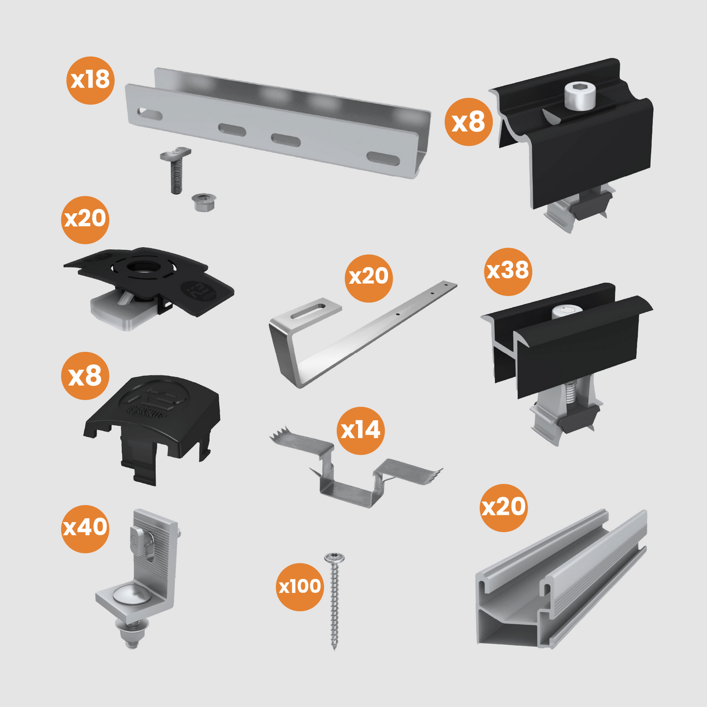Kit Structure K2S - Toiture Ardoise - Pour Panneaux Photovoltaïques