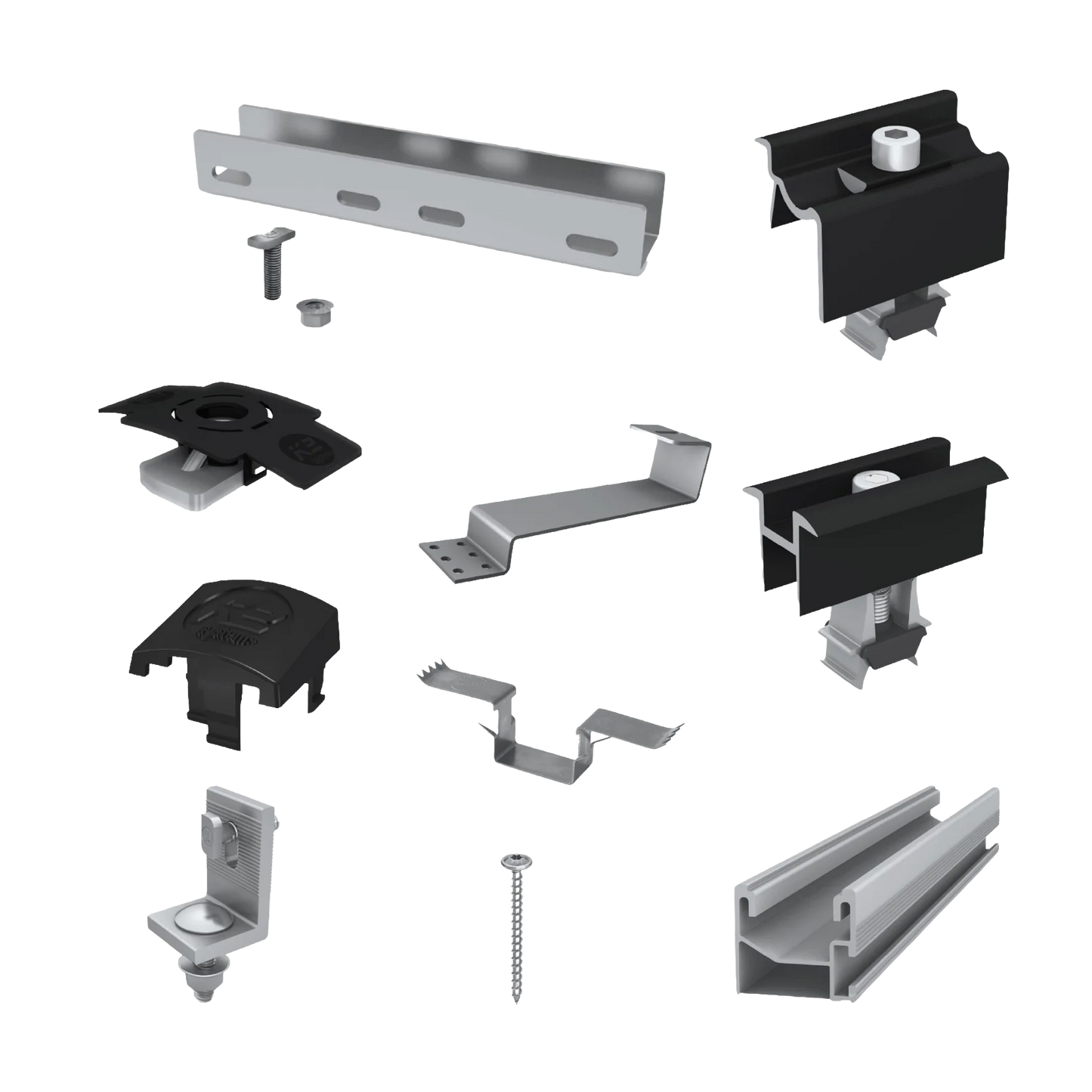 Kit Structure K2S - Tuile Platte ou Picon - Pour Panneaux Photovoltaïques