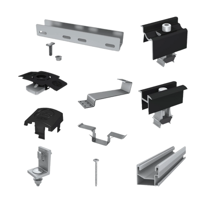 Kit Structure K2S - Tuile Platte ou Picon - Pour Panneaux Photovoltaïques