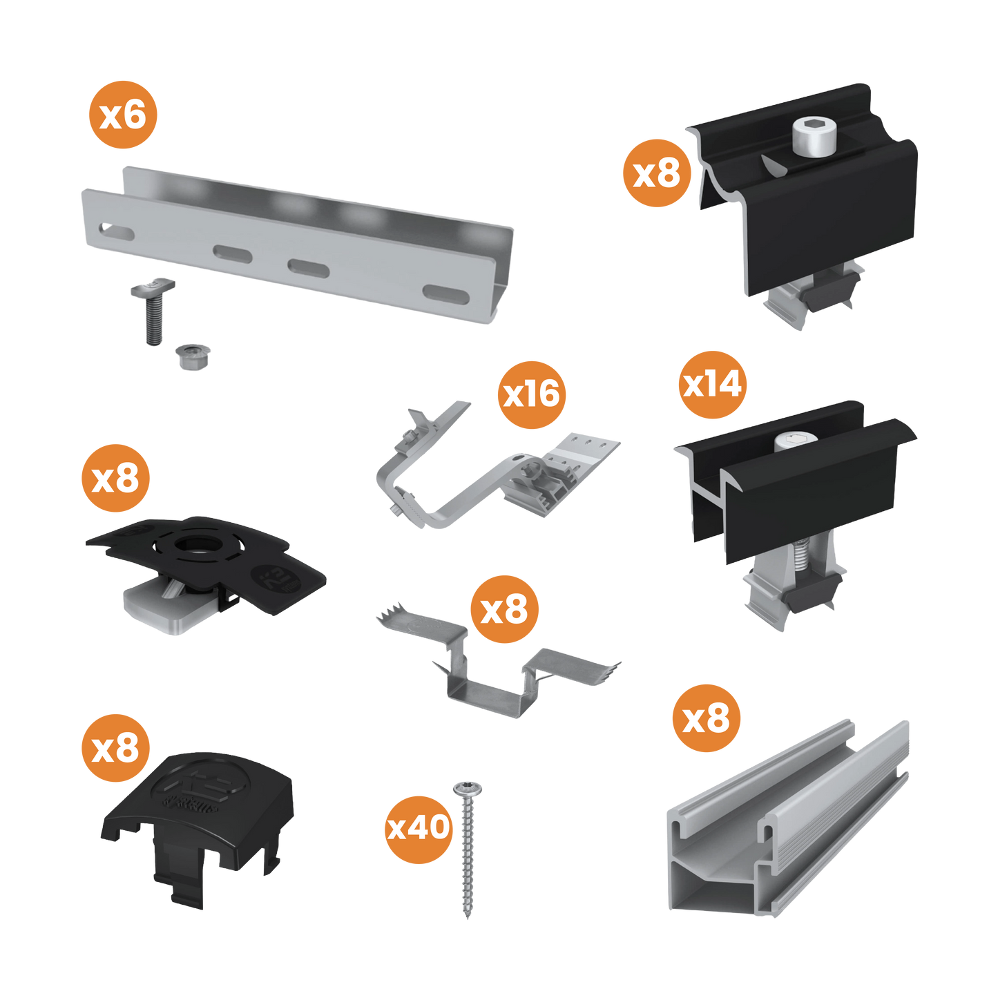 Kit Structure K2S - Tuile Classique - pour Panneaux Photovoltaïques