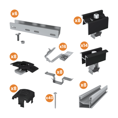 Kit Structure K2S - Tuile Classique - pour Panneaux Photovoltaïques