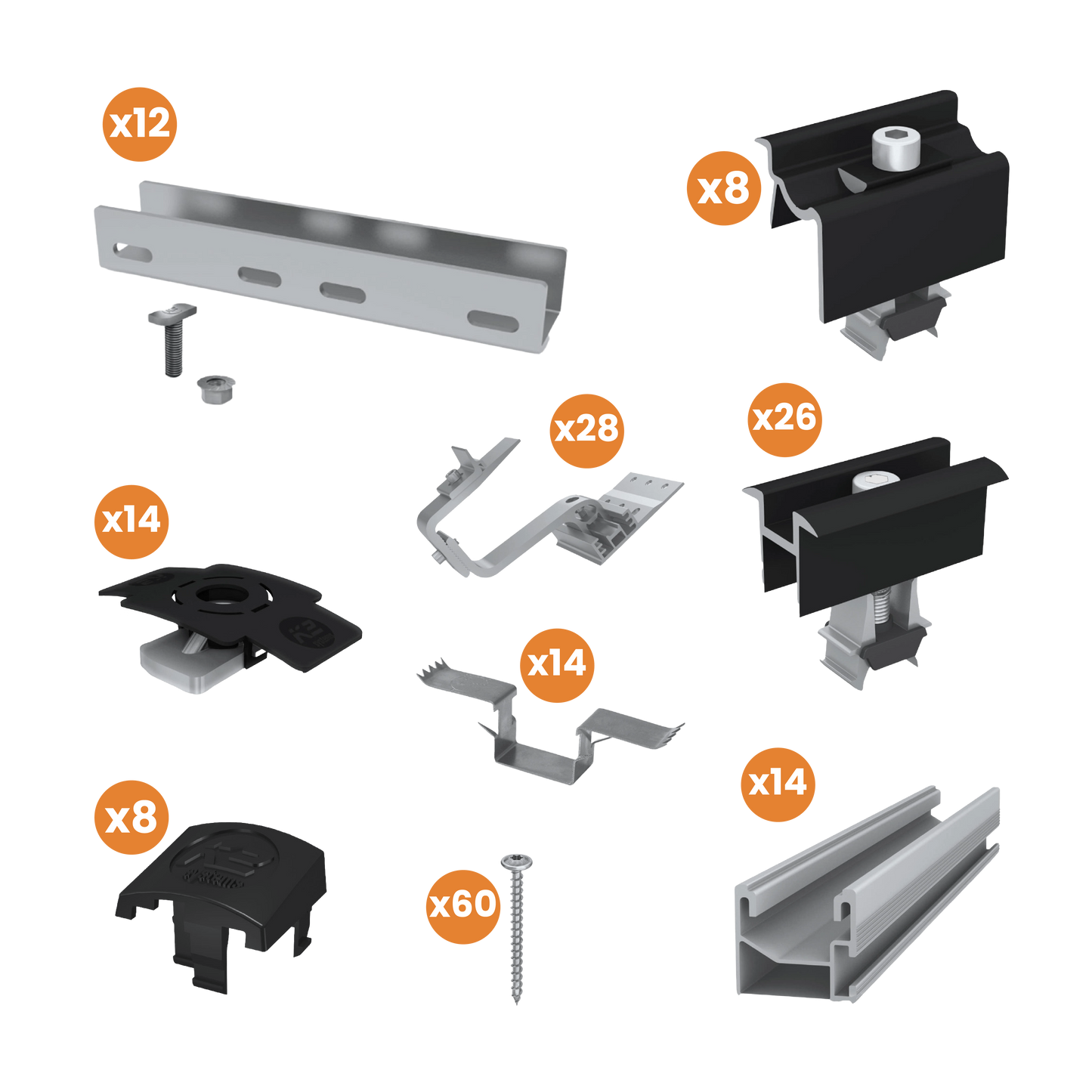 Kit Structure K2S - Tuile Classique - pour Panneaux Photovoltaïques