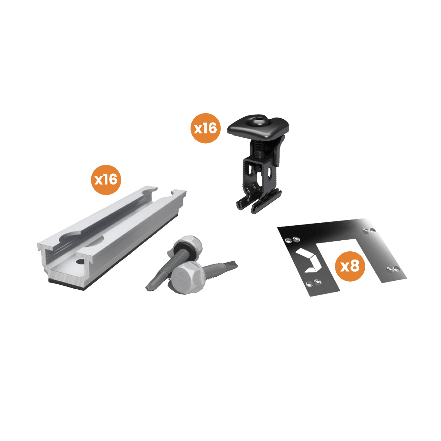 Kit Structure Renusol - Toiture Bac Acier (Paysage) - Pour Panneaux Photovoltaïques