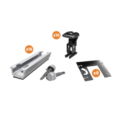 Kit Structure Renusol - Toiture Bac Acier (Paysage) - Pour Panneaux Photovoltaïques