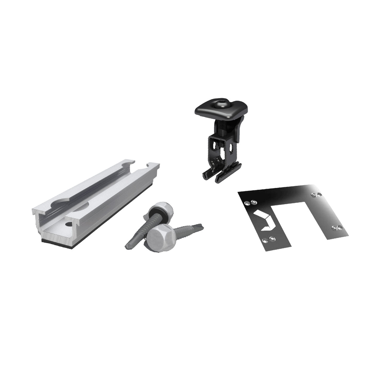 Kit Structure Renusol - Toiture Bac Acier (Paysage) - Pour Panneaux Photovoltaïques