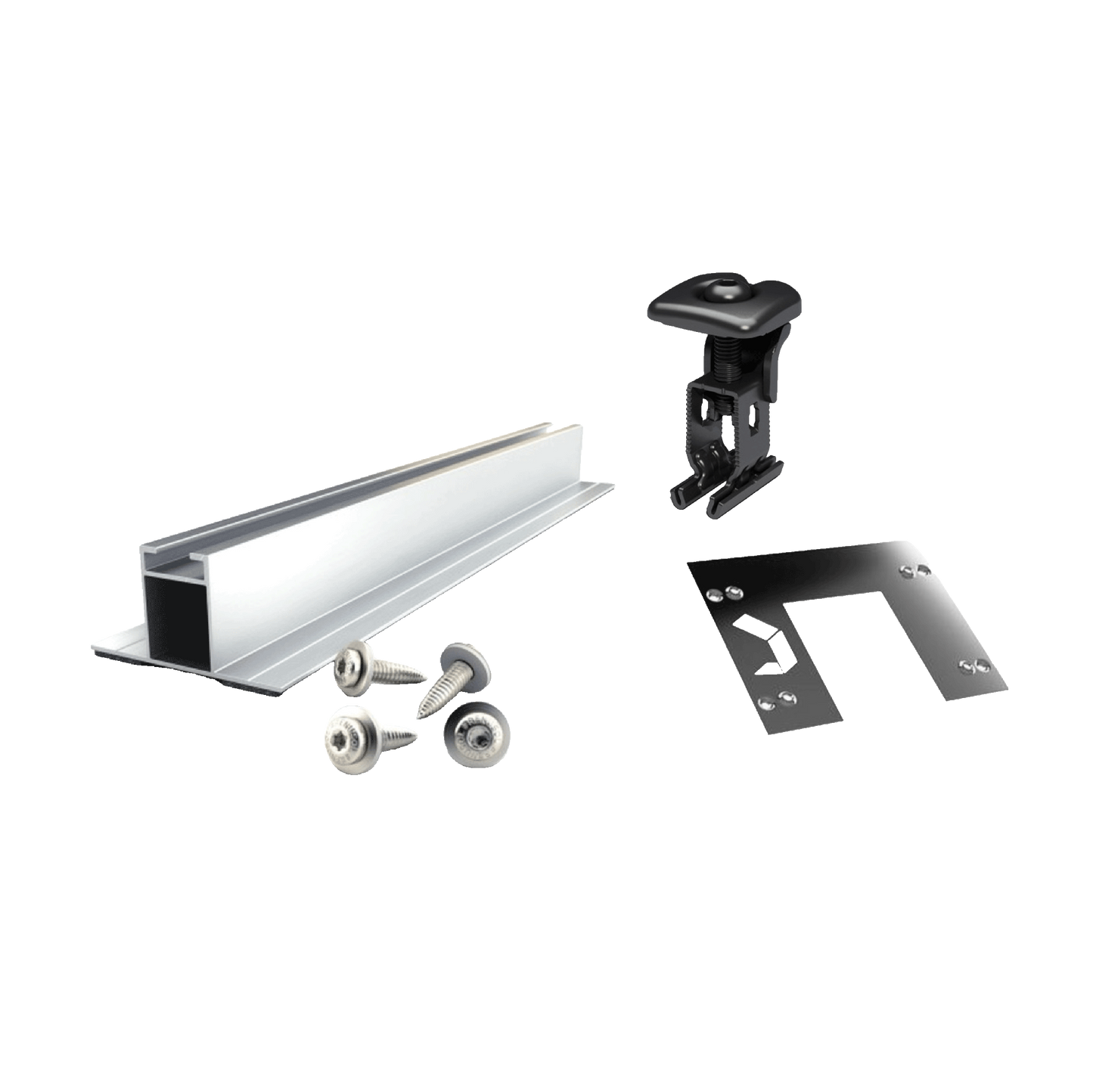 Kit Structure Renusol - Toiture Bac Acier (Portrait) - Pour Panneaux Photovoltaïques