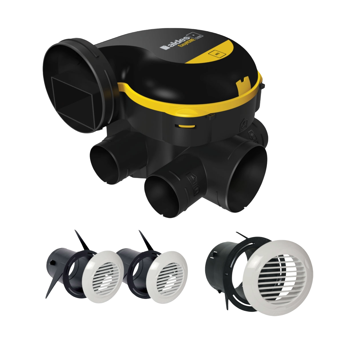 Kit VMC Simple Flux Aldes EasyHome Auto Combles + 3 Grilles Bip