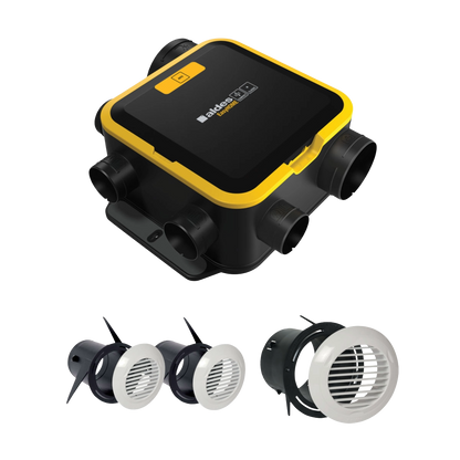 Kit VMC Simple Flux Aldes EasyHome Auto Compact + 3 Grilles Bip