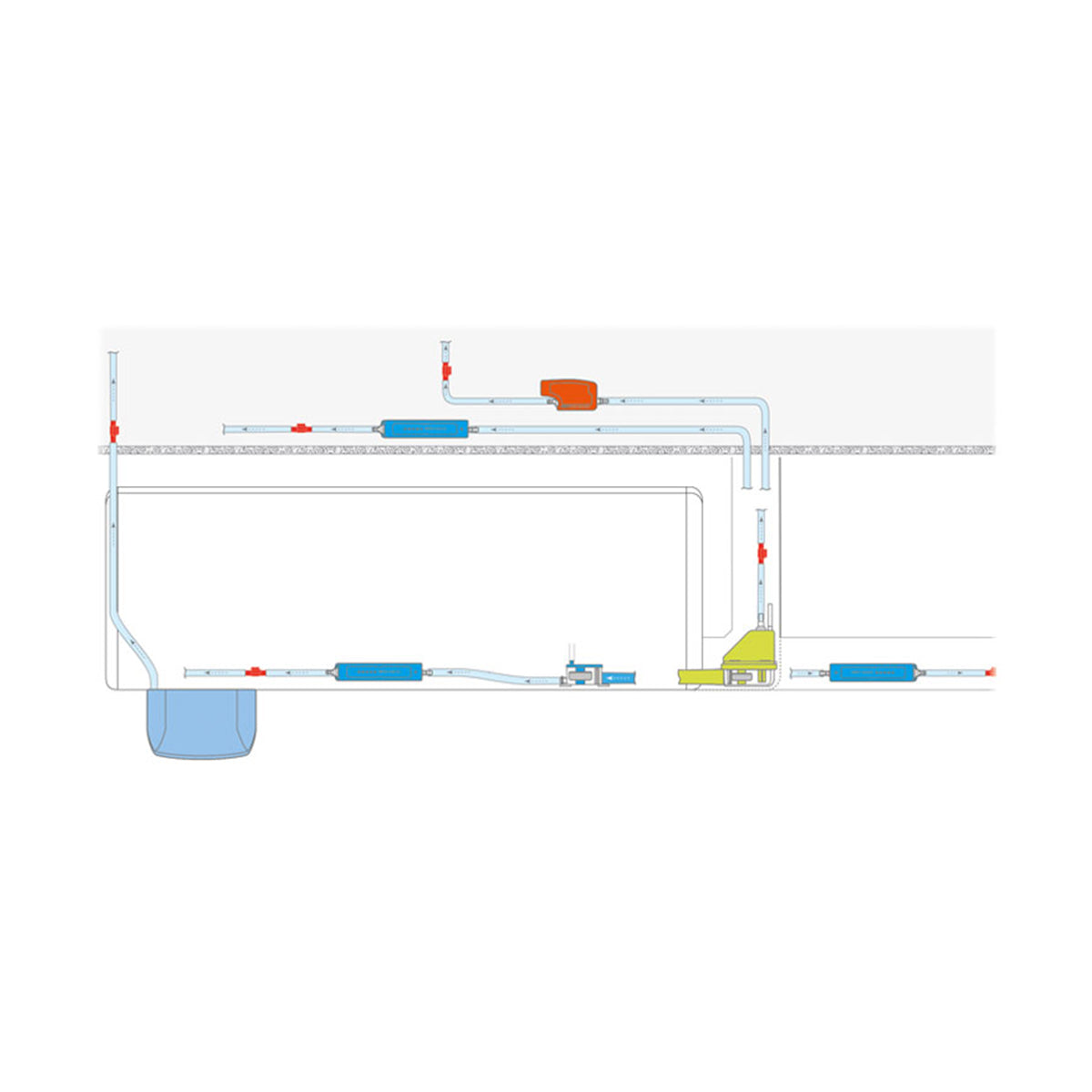 Pompe de relevage A Bac pour condensats ASPEN Mini Blanche