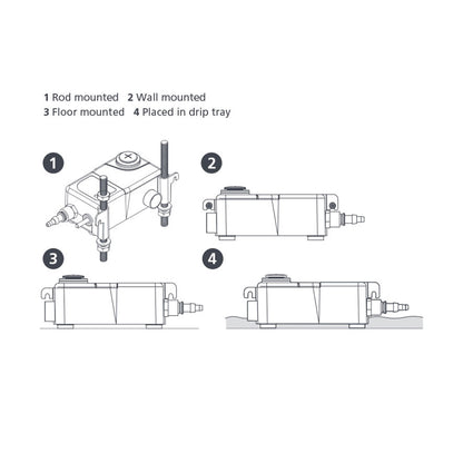 Pompe de relevage A Bac pour condensats ASPEN Mini Tank (submersible)