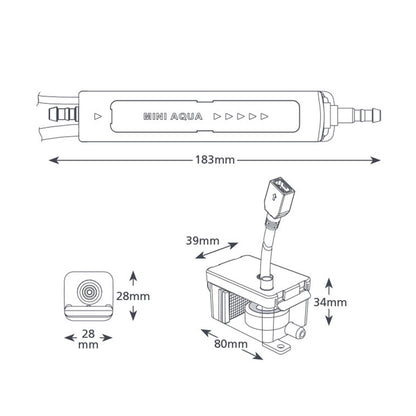 Pompe de relevage pour condensats ASPEN Mini Aqua (Bleu) Silence + Ultra Fine & ultra silencieuse